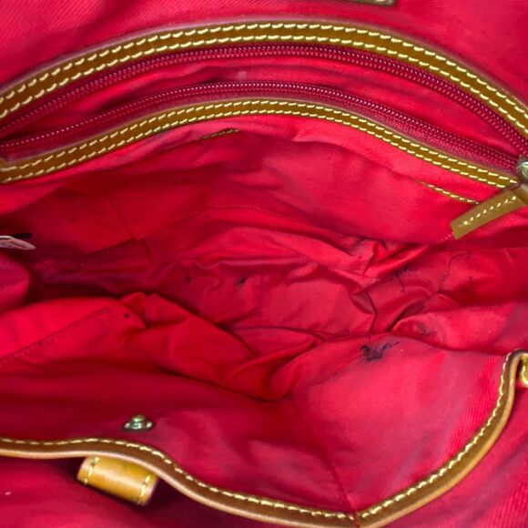 VTG Dooney Bourke Purple Monogram East West Collins Zipper Hobo Handbag J1611778 - Picture 16 of 16